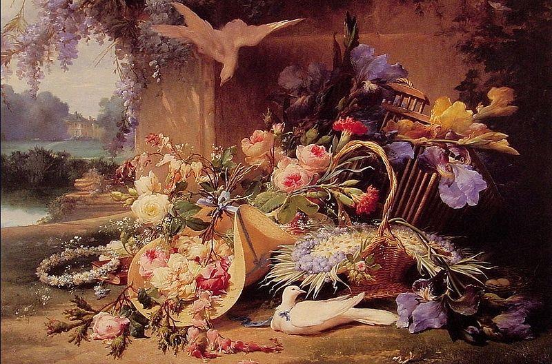 Eugene Bidau Still Life with Flowers oil painting image